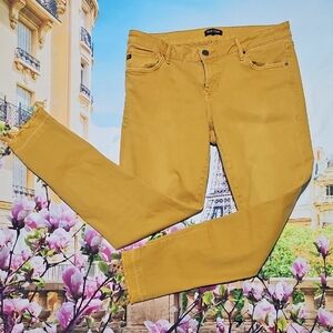 Dear John Golden Yellow Women's Skinny Raw Hem Jeans Joyrich Size 29